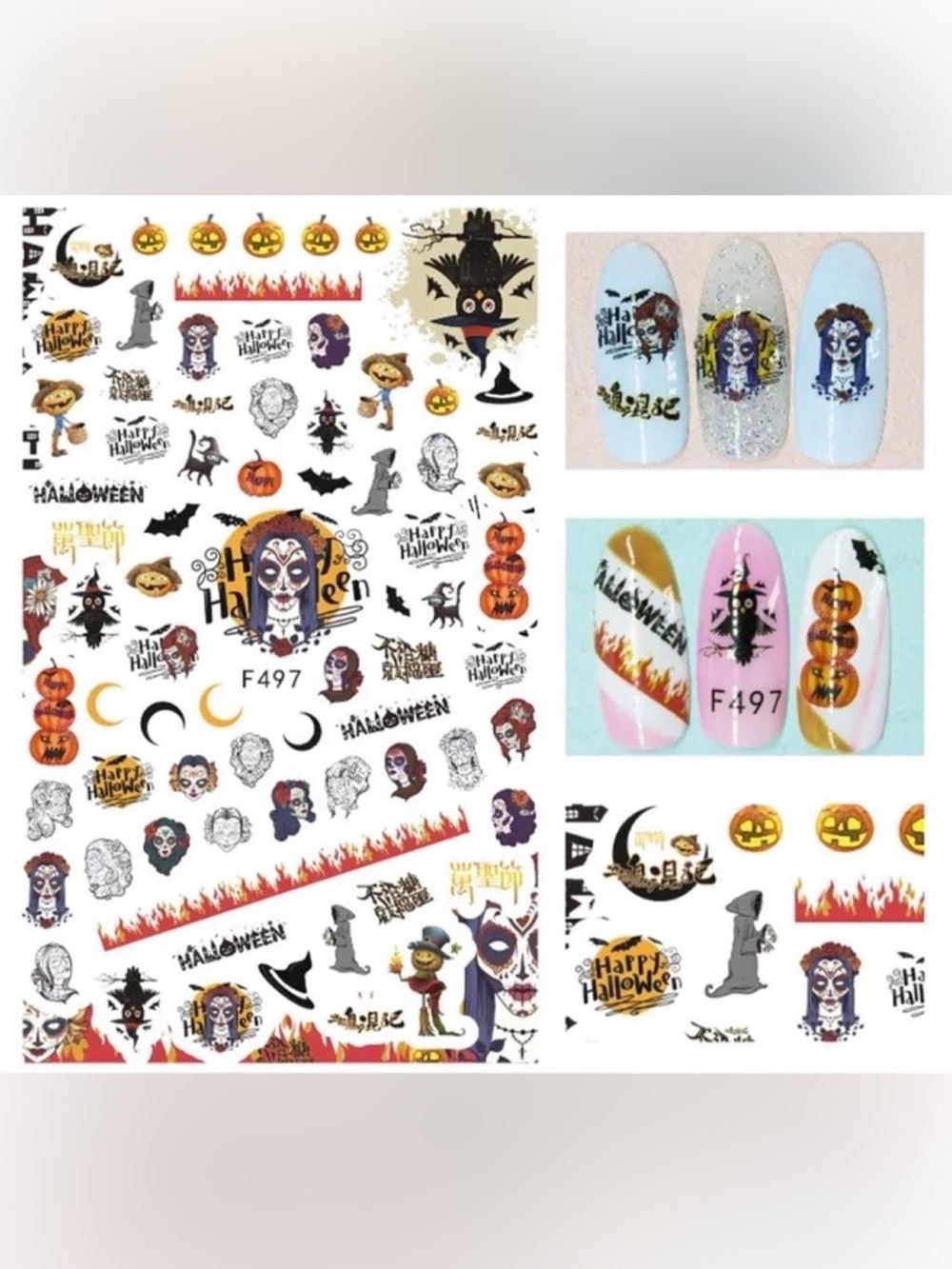 $1 Halloween Nail Sticker Sheet $1 WITH ANY $10 ORDER OR MORE
